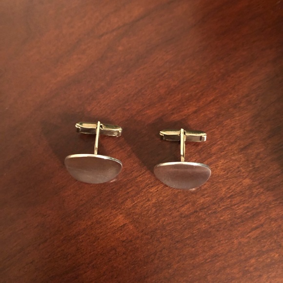 Sterling Silver Concave Cufflinks - Picture 5 of 9